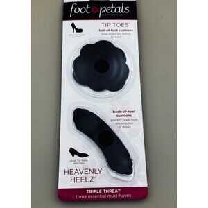 Foot Petals Triple Threat Pack of 3 Pair Foot Cusions NEW